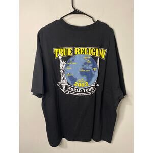 New True Religion Graphic T-Shirt, World Tour Size XL